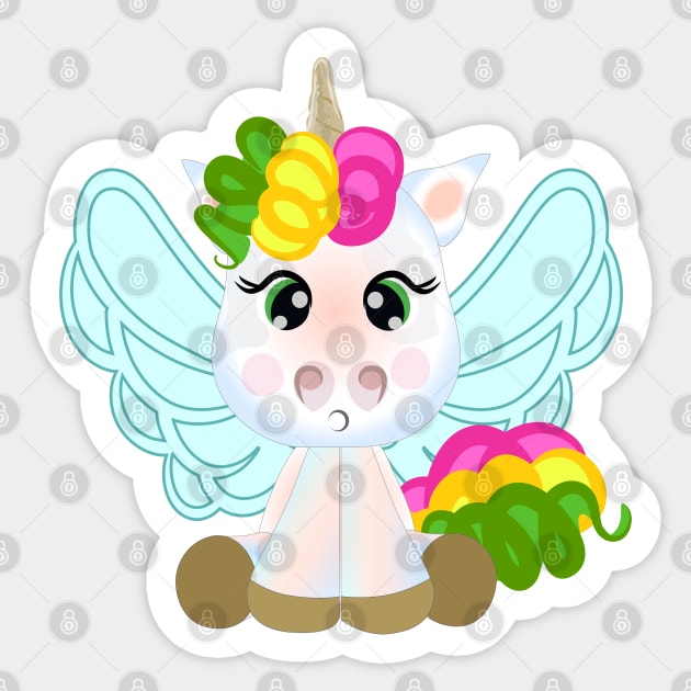 Unicornio bebé Sticker by leeloolook